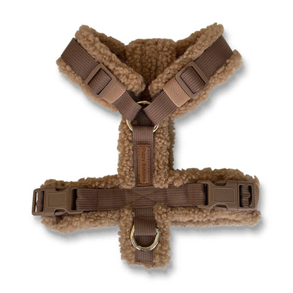 Y-Geschirr mit superweichem Teddyfleece – Creme