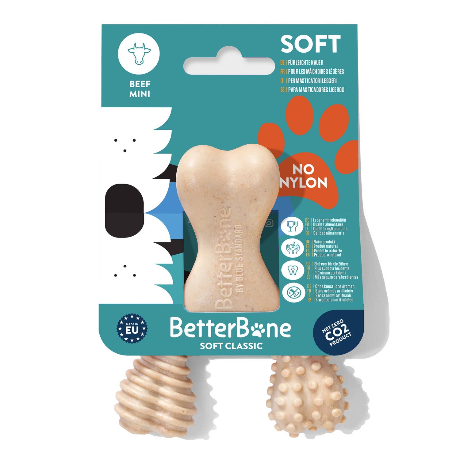 BetterBone Hunde Kauspielzeug Kauknochen - Mini Soft Beef - Pfotenlieblinge