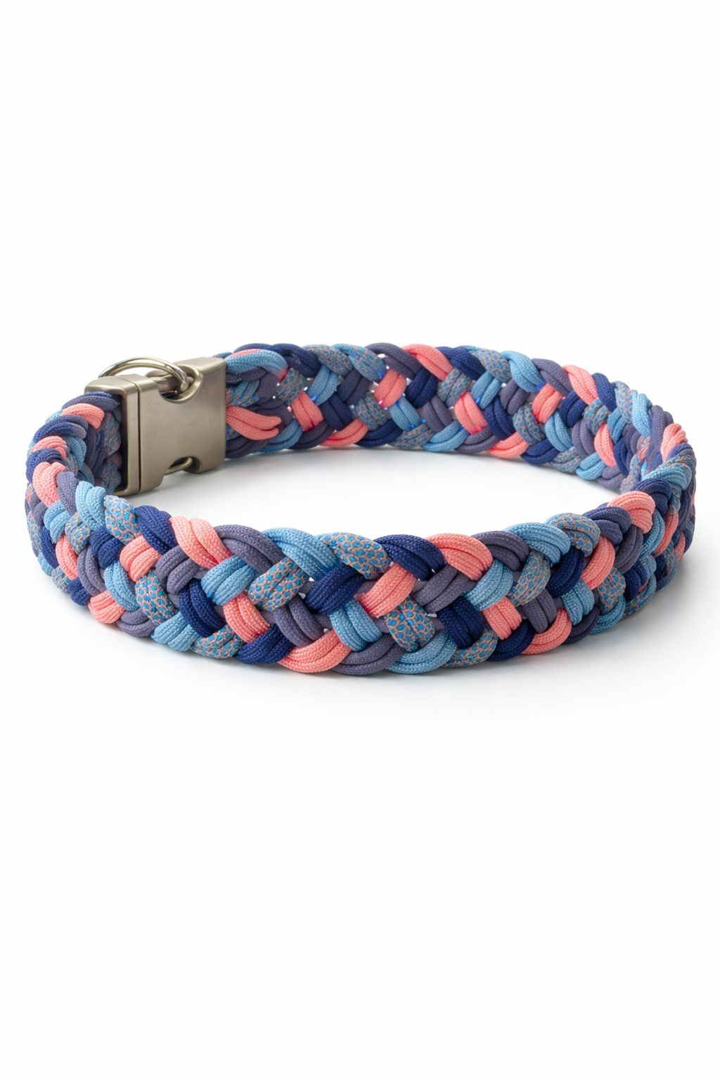Handgemachtes Paracord-Hundehalsband Bubblegum
