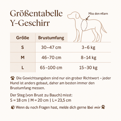 Ziggy Latte – leichtes Y-Geschirr für sensible Hunde