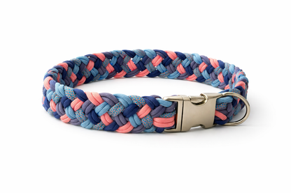 Handgemachtes Paracord-Hundehalsband Bubblegum