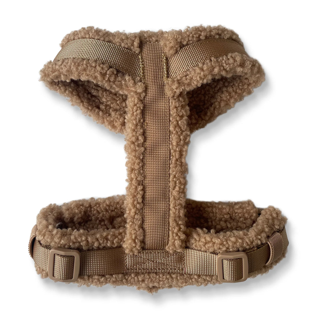 Y-Geschirr mit superweichem Teddyfleece – Creme