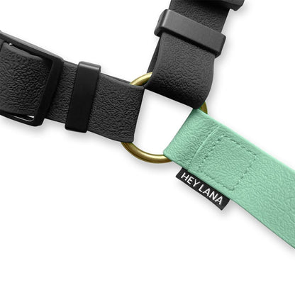 Outdoor FLEX Führgeschirr – 5-fach verstellbar mit Haltegriff (Schwarz/Mint)