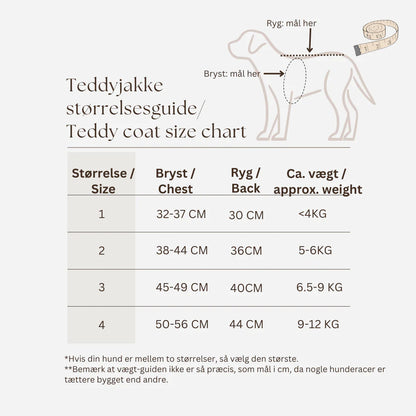 Teddyfleece-Hundemantel mit integriertem Geschir Espresso