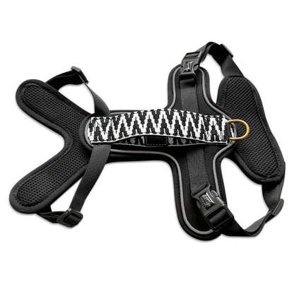 Stilvolles Hundegeschirr – Très Chic – Schwarz/Weiß von HeyLana