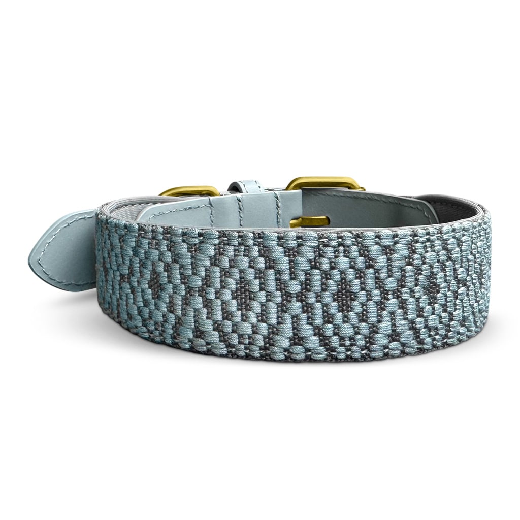 Hundehalsband – Anthrazit/Eisblau – Kollektion Très Chic Hey Lana