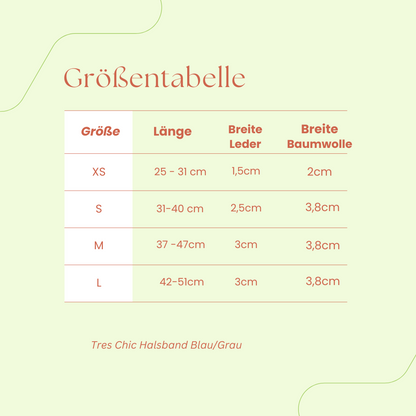 Sparset: Halsband &amp; Leine in Blau/Grau