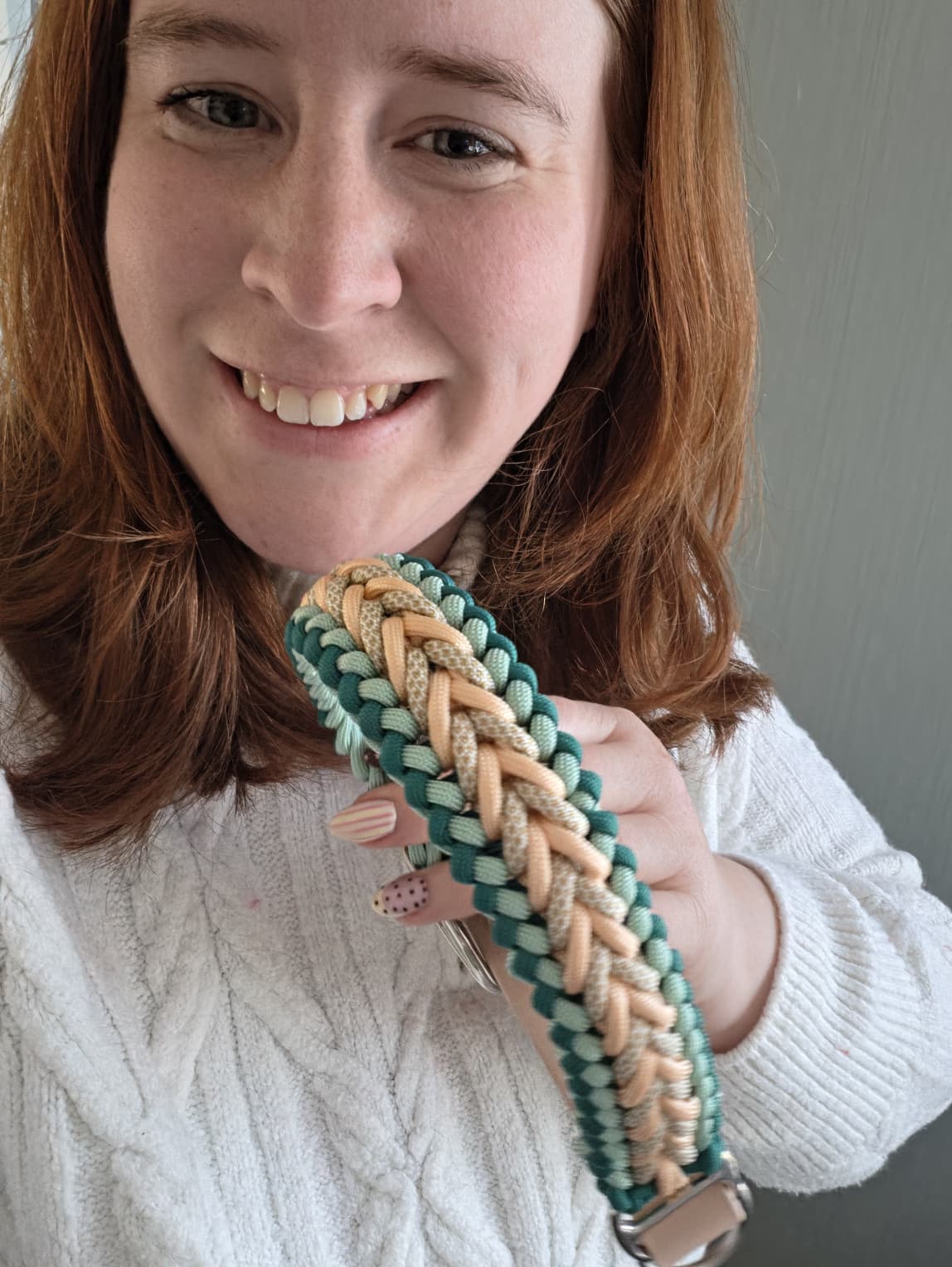 Handgemachtes Paracord-Hundehalsband "Seagrass"