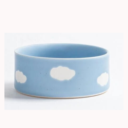 Cloud Futternapf 2er-Set aus Steinzeug | Rosa oder blau