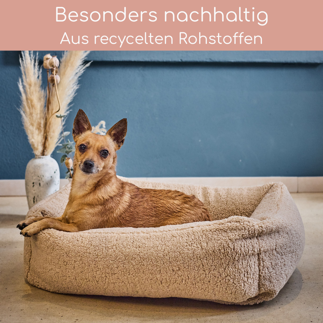 LABONI Hundebett CLASSIC – TEDDY Bouclé (kuschelig &amp; robust)