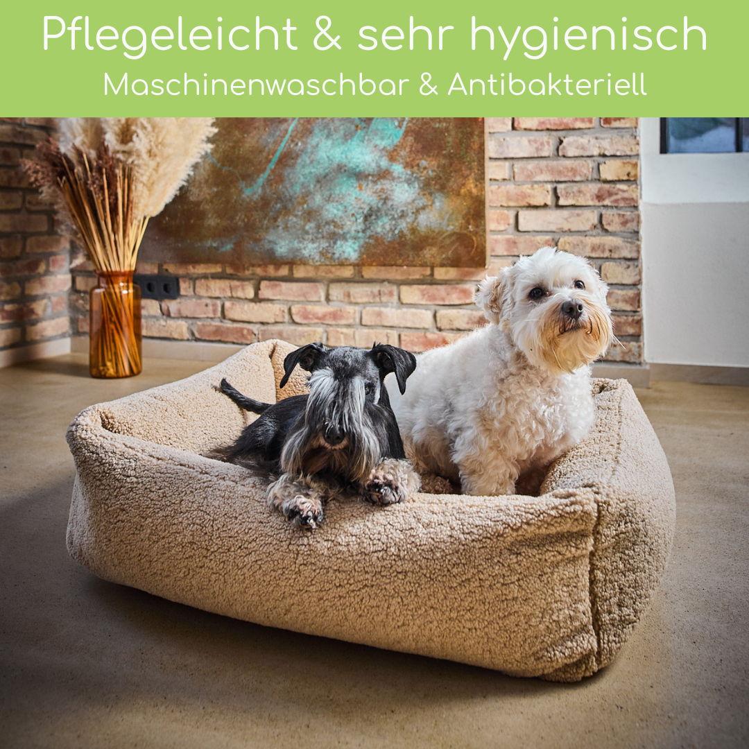 LABONI Hundebett CLASSIC – TEDDY Bouclé (kuschelig &amp; robust)