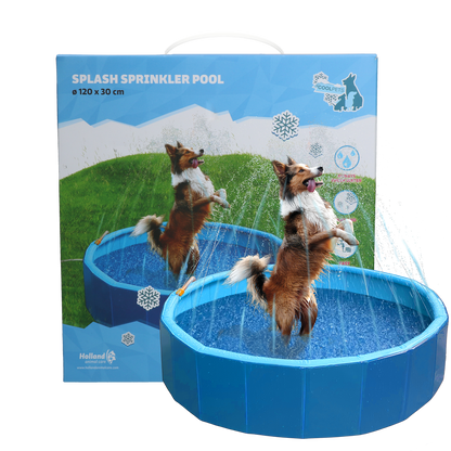 Hunde-Sprinkler Pool – Wasserspaß &amp; Abkühlung Ø 120 cm