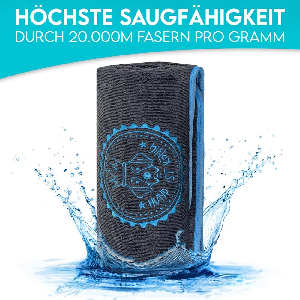 Mikrofaser Hundehandtuch – saugstark, weich &amp; schnell trocken