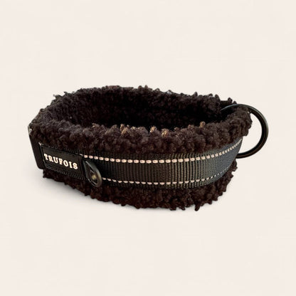 FLUFFY Teddy Halsband schwarz – extra weich &amp; verstellbar