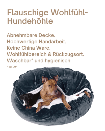 Kuscheliges Hundebett: Anti-Stress mit abnehmbarer Kuscheldecke