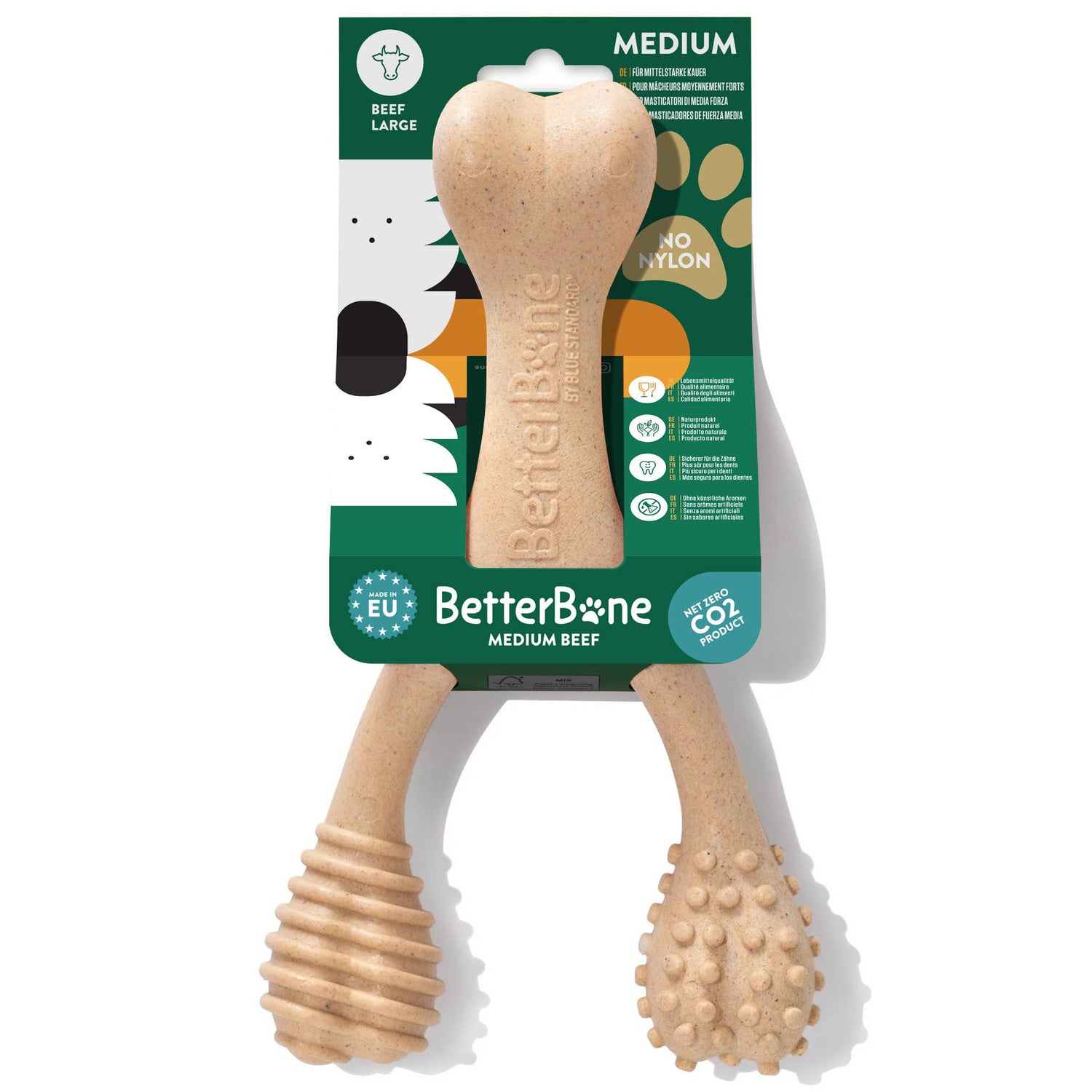 BetterBone Hunde Kauspielzeug Kauknochen - Large Medium Beef - Pfotenlieblinge