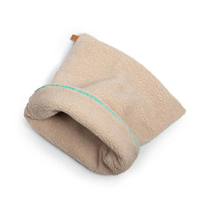 Teddy Dream Hundeschlafsack – Türkis (2-in-1)