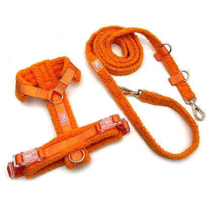 Hundegeschirr-Set Teddy Orange inkl. Leine