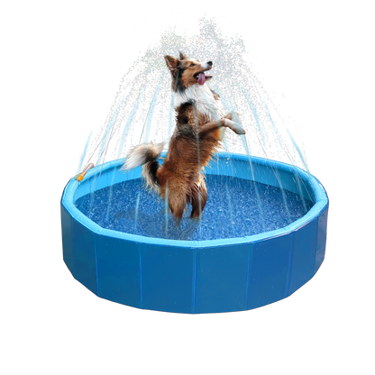 Hunde-Sprinkler Pool – Wasserspaß &amp; Abkühlung Ø 120 cm