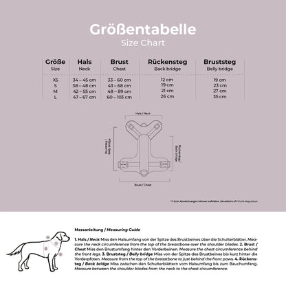 Hundegeschirr Pink/Beige – Verstellbar – Kollektion Très Chic