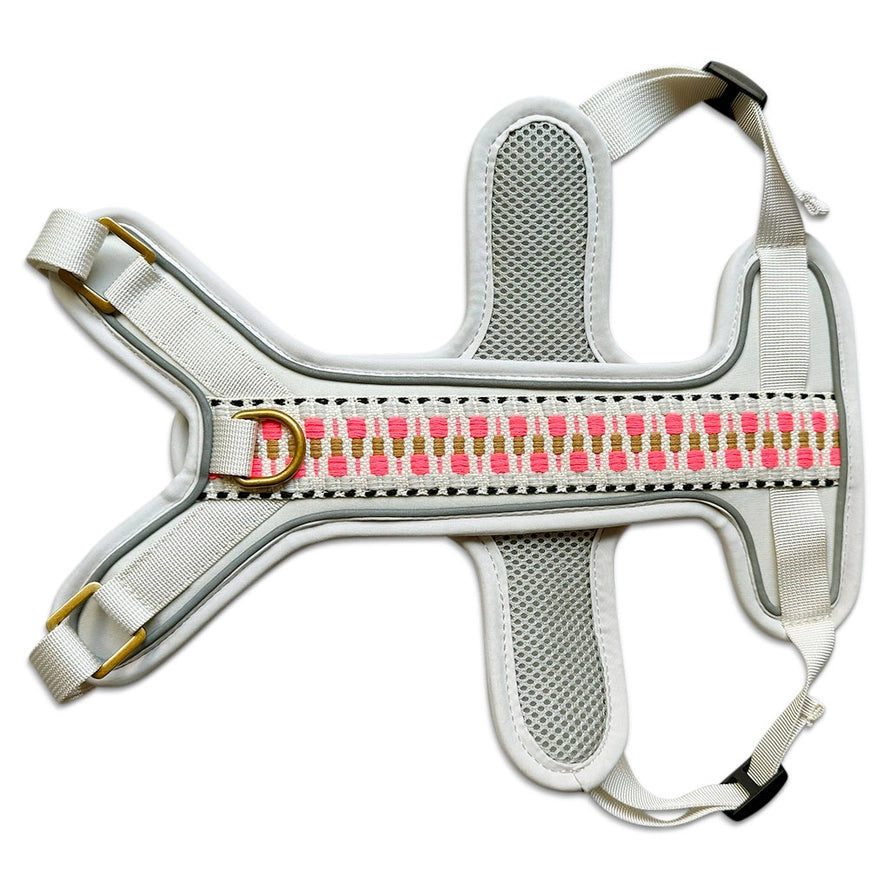 Hundegeschirr Pink/Beige – Verstellbar – Kollektion Très Chic