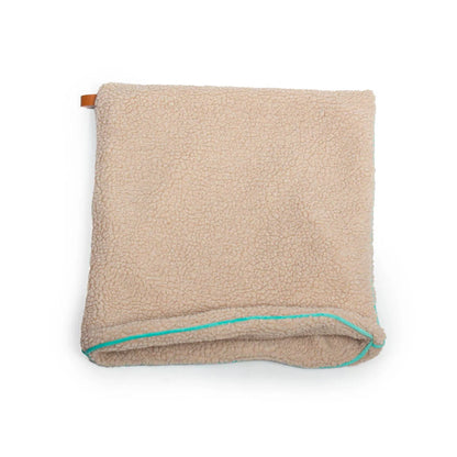 Teddy Dream Hundeschlafsack – Türkis (2-in-1)