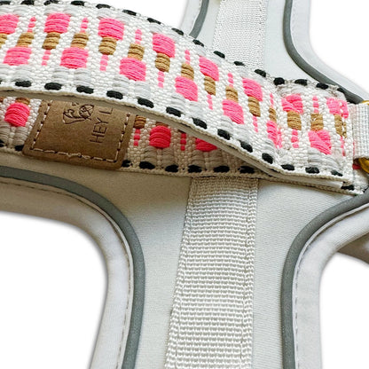 Hundegeschirr Pink/Beige – Verstellbar – Kollektion Très Chic