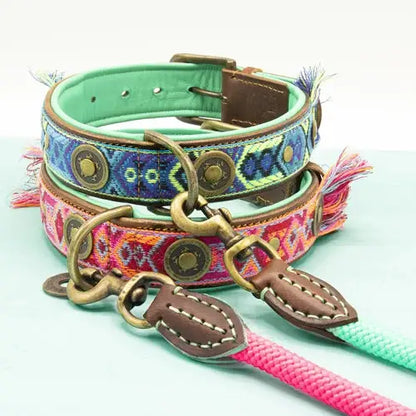 Boho Juan – Exklusives Hundehalsband aus Büffelleder