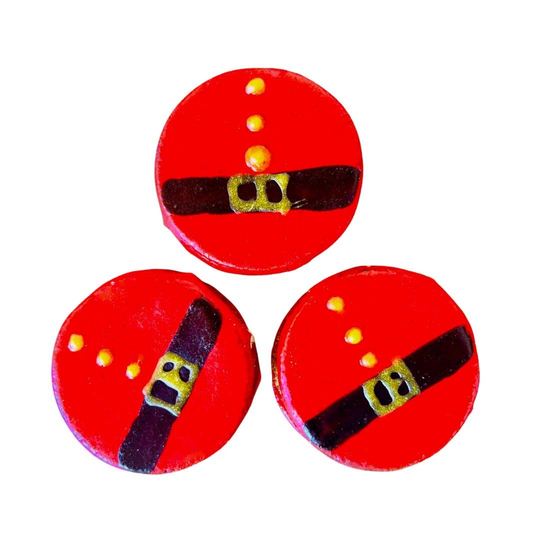 Weihnachtsmakronen "Santas Bauch" - Geschenkbox