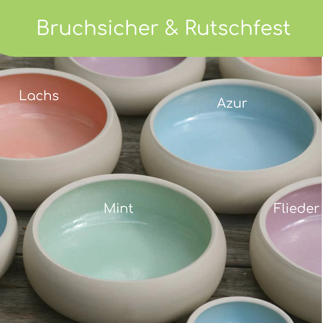 Keramiknapf PUR Pastell – handgemacht &amp; bruchfest