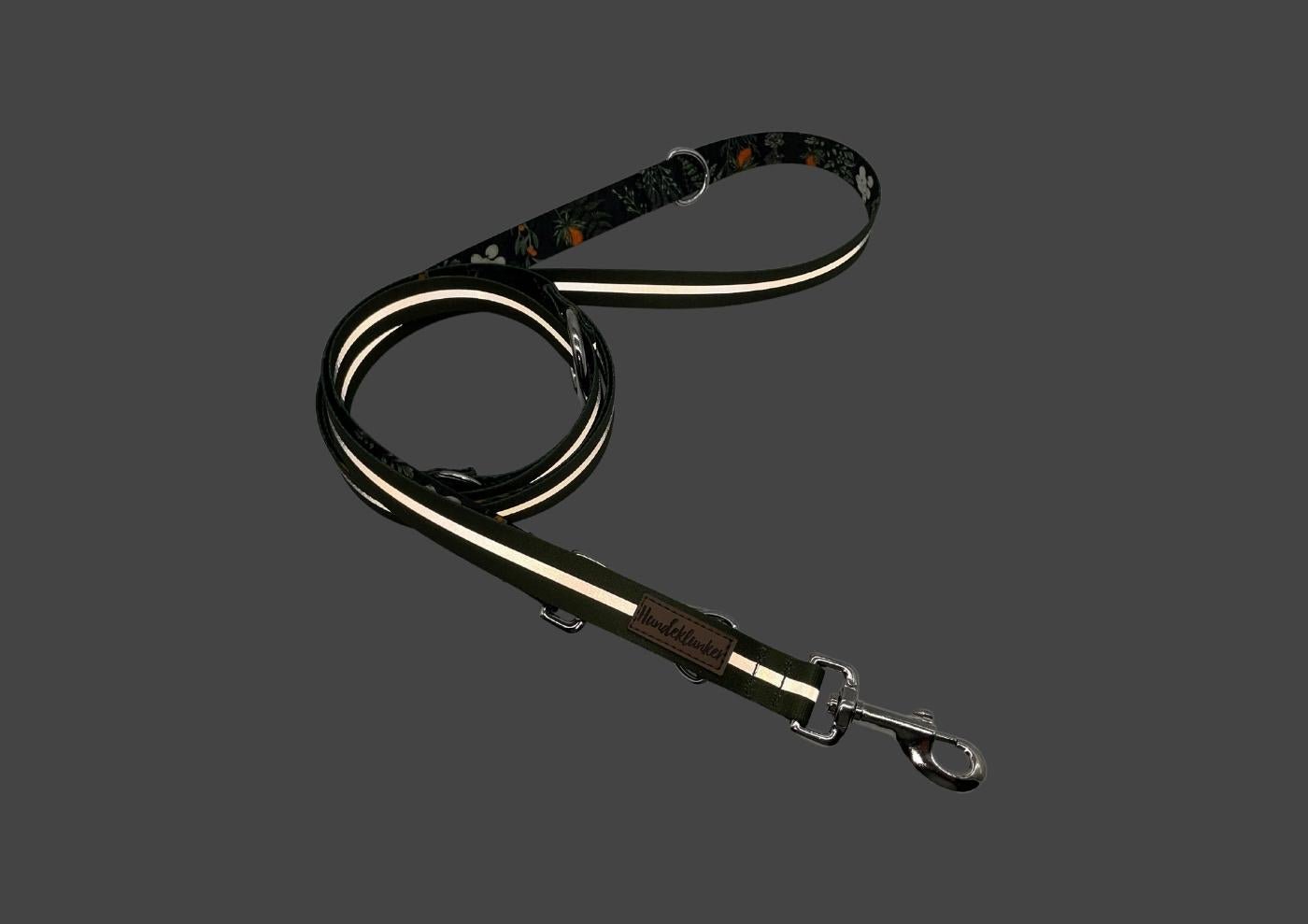 Forest Walkies Set – Nachhaltige Leine &amp; Halsband aus rPet &amp; Kaktusleder, handgemacht - Pfotenlieblinge