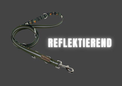 Forest Walkies Set – Nachhaltige Leine &amp; Halsband aus rPet &amp; Kaktusleder, handgemacht - Pfotenlieblinge