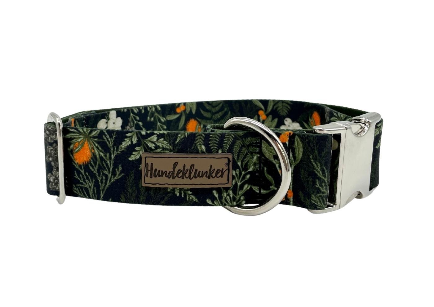 Forest Walkies Set – Nachhaltige Leine &amp; Halsband aus rPet &amp; Kaktusleder, handgemacht - Pfotenlieblinge
