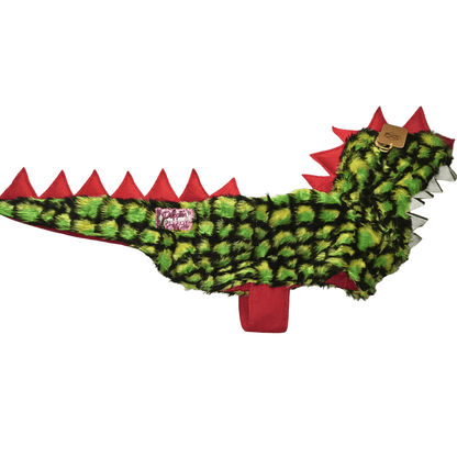 Handgefertigter Hunde - Dinosaurier - Flauschmantel - Pfotenlieblinge