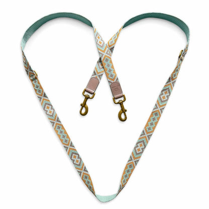Hey Lana Führleine Mint/Orange – verstellbar &amp; handsfree - Pfotenlieblinge