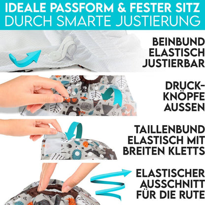 HUND IST KÖNIG 3x Saugstarke Hundewindeln Hündin (Waldtiere) - Pfotenlieblinge