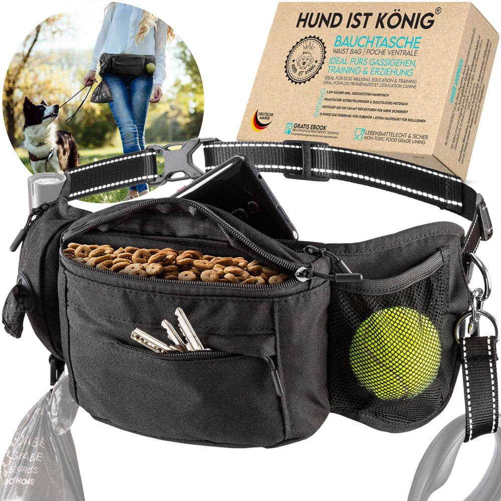 HUND IST KÖNIG® – Bauchtasche &amp; Futterbeutel in einem - Pfotenlieblinge