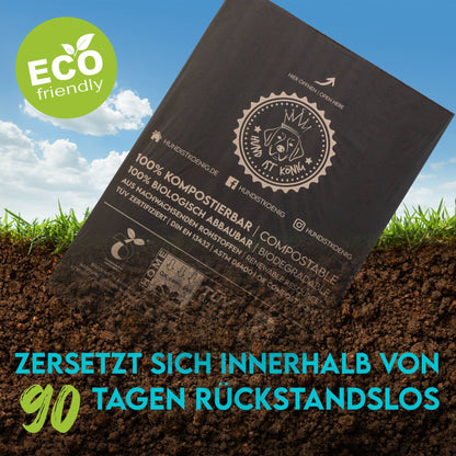 HUND IST KÖNIG® Hundekotbeutel 100% kompostierbar [270 Stk.} - Pfotenlieblinge