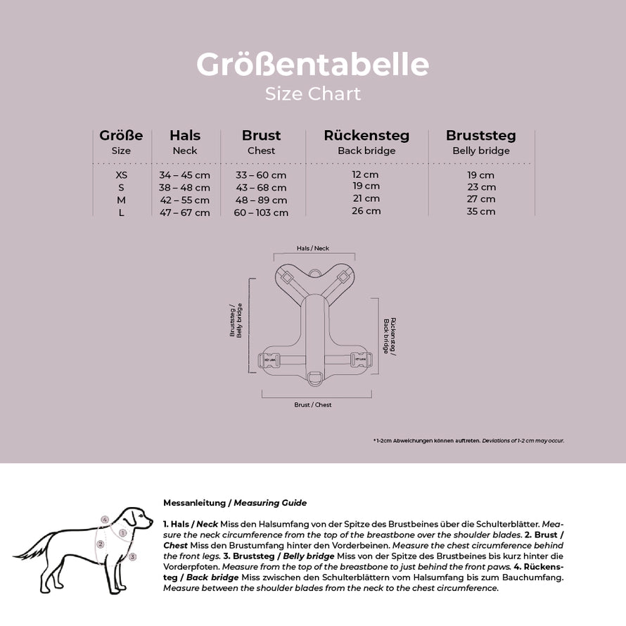 Hundegeschirr – Mint/Orange – Kollektion Très Chic von Hey Lana - Pfotenlieblinge