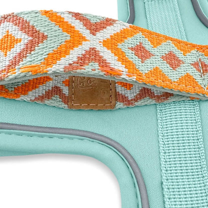 Hundegeschirr – Mint/Orange – Kollektion Très Chic von Hey Lana - Pfotenlieblinge