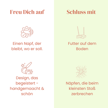 Keramiknapf PUR Pastell – handgemacht &amp; bruchfest - Pfotenlieblinge