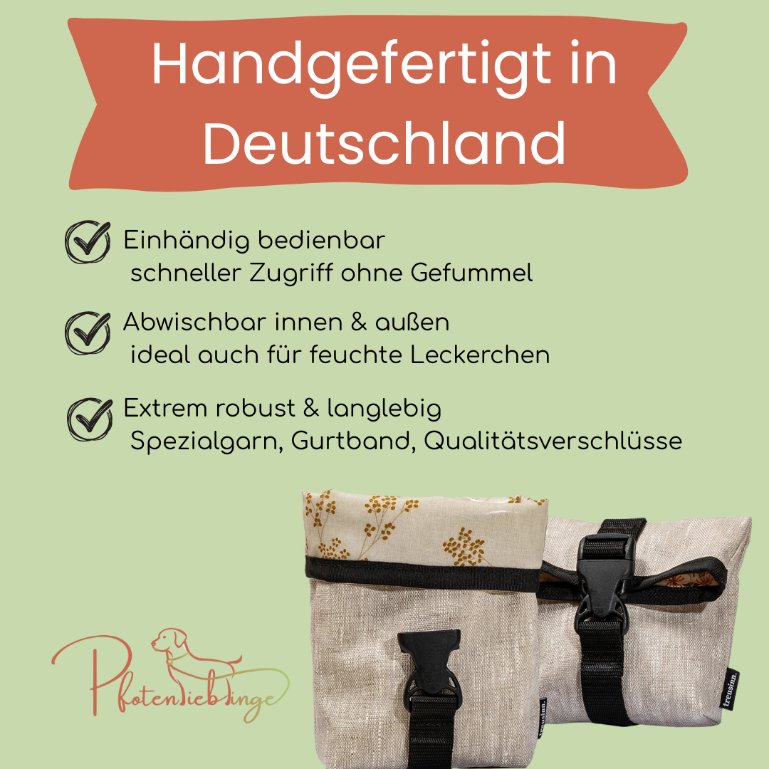 Leckerlitasche GOODY Leinen Flowers