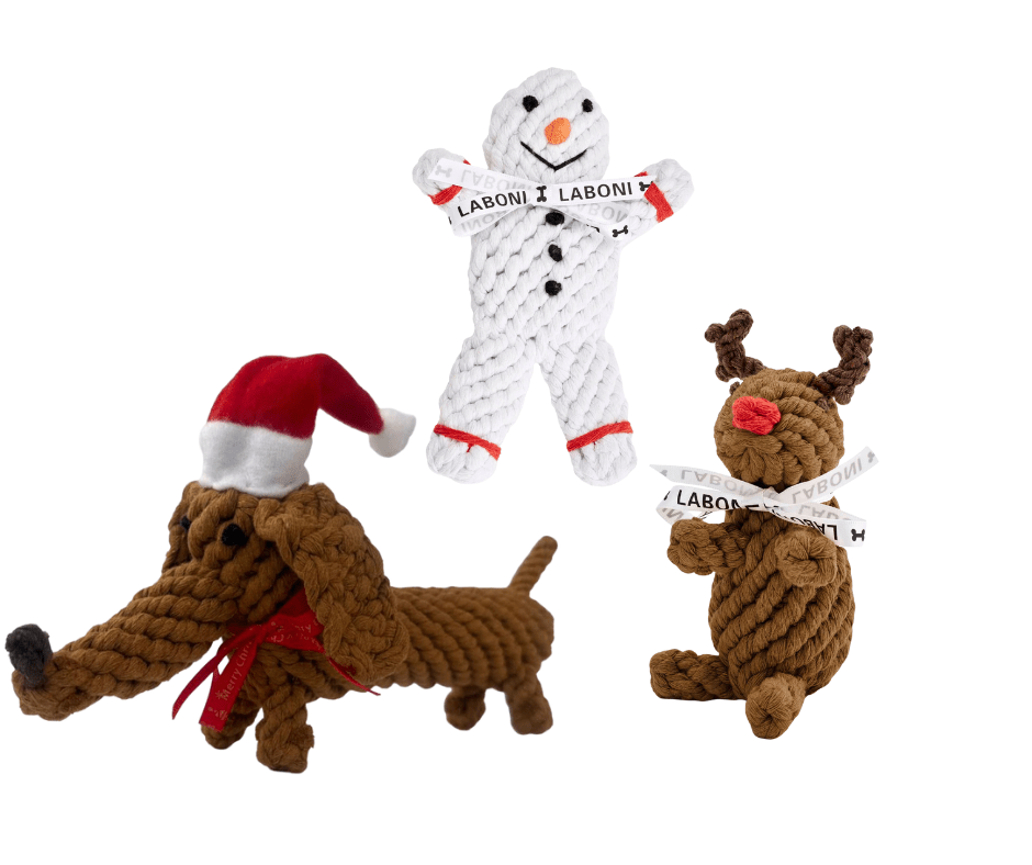 LABONI Weihnachts - Set – Shawn, Santa Sausage &amp; Rudi Rentier - Pfotenlieblinge