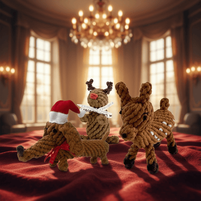 LABONI Weihnachts - Set – Shawn, Santa Sausage &amp; Rudi Rentier - Pfotenlieblinge