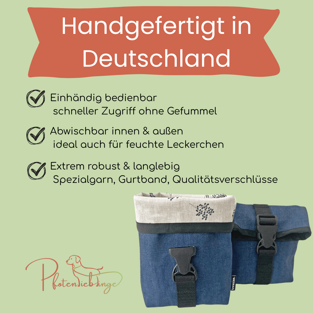 Leckerlitasche GOODY Leinen Jeans - Pfotenlieblinge