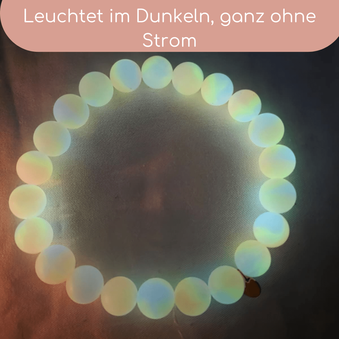 Leuchtkette Pfirsich für Hunde – handgefertigt &amp; ohne Strom - Pfotenlieblinge