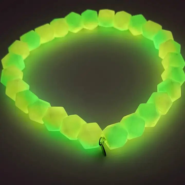 Leuchtset Leine „GLOW“ &amp; Leuchtkette Honeydew Melon - Pfotenlieblinge