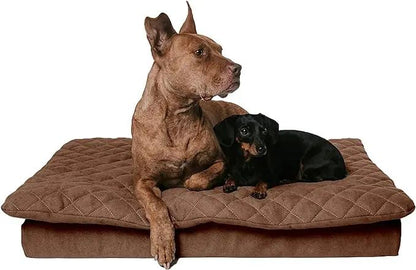 Lous 2 in 1 Hundebett mit abnehmbarem Topper für zu Hause und unterwegs.