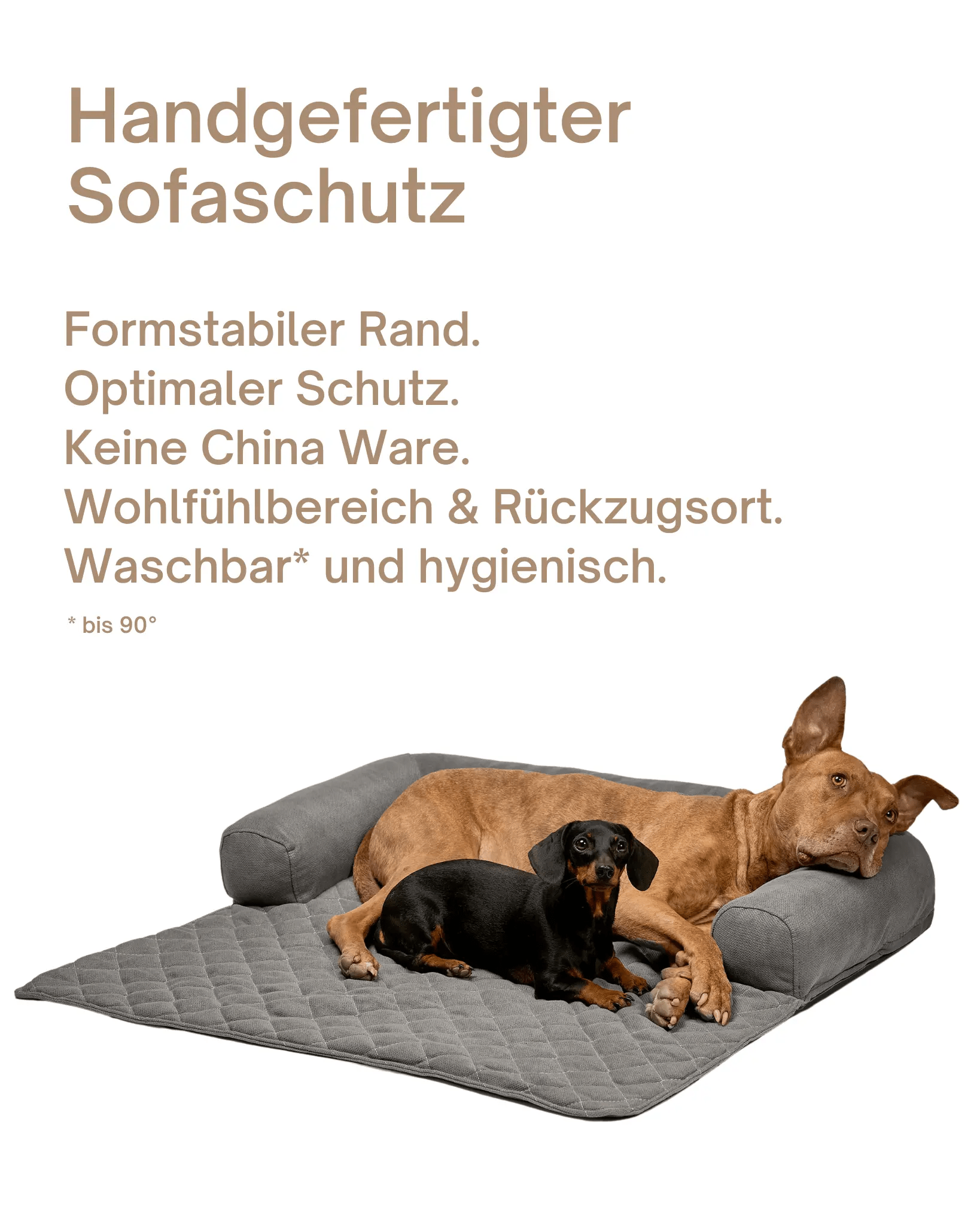 Lous handgefertigter Sofaschutz Sofadecke mit Rand