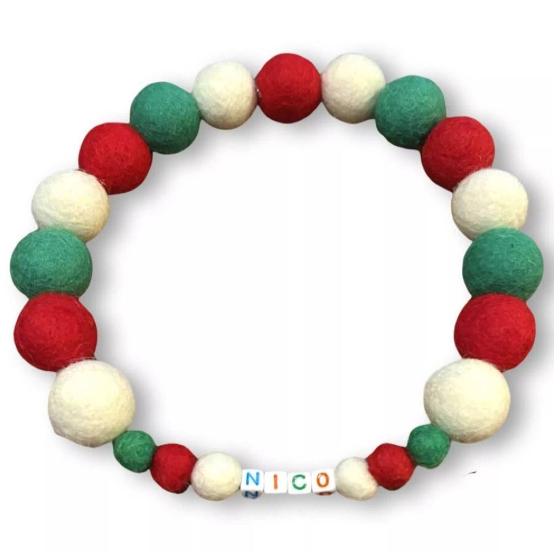 Pompon - Halsband „Christmas Edition“ – handgefertigt &amp; festlich - Pfotenlieblinge